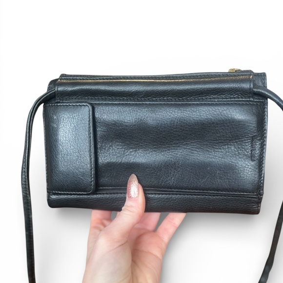 Fossil Black Leather Tri-Fold Wallet Purse EUC - Picture 5 of 5